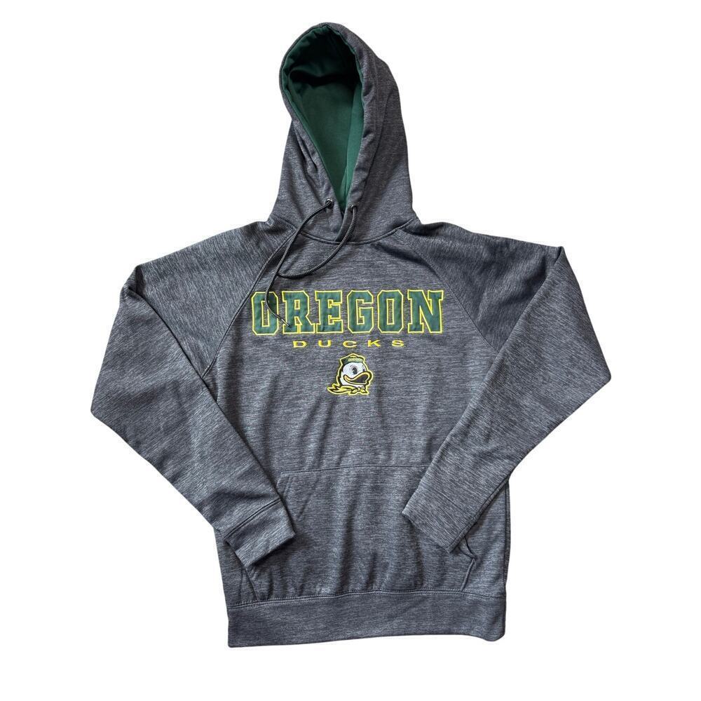 OREGON DUCKS Colosseum Sweatshirt, Men's small; Gray, fleecy inside; thermal